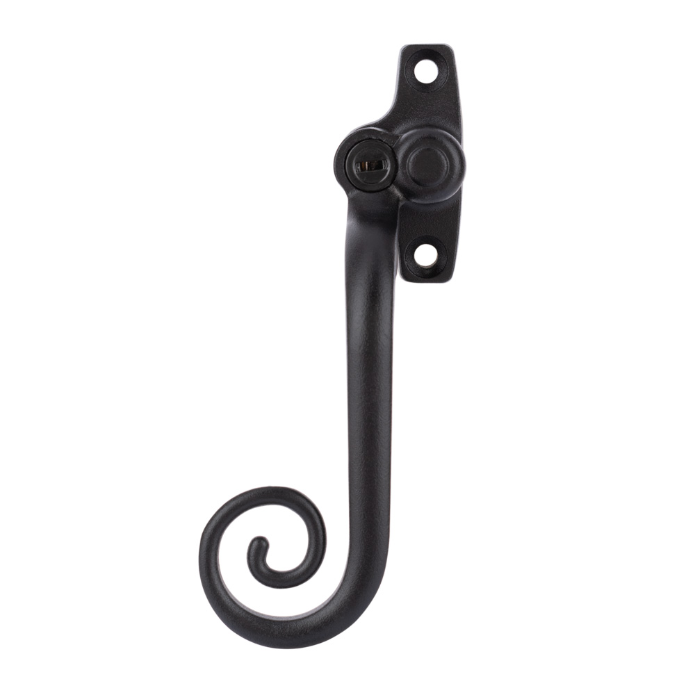 Timber Series Monkey Tail Espag Window Handle (Key Locking) - (Left Hand) - Matt Black